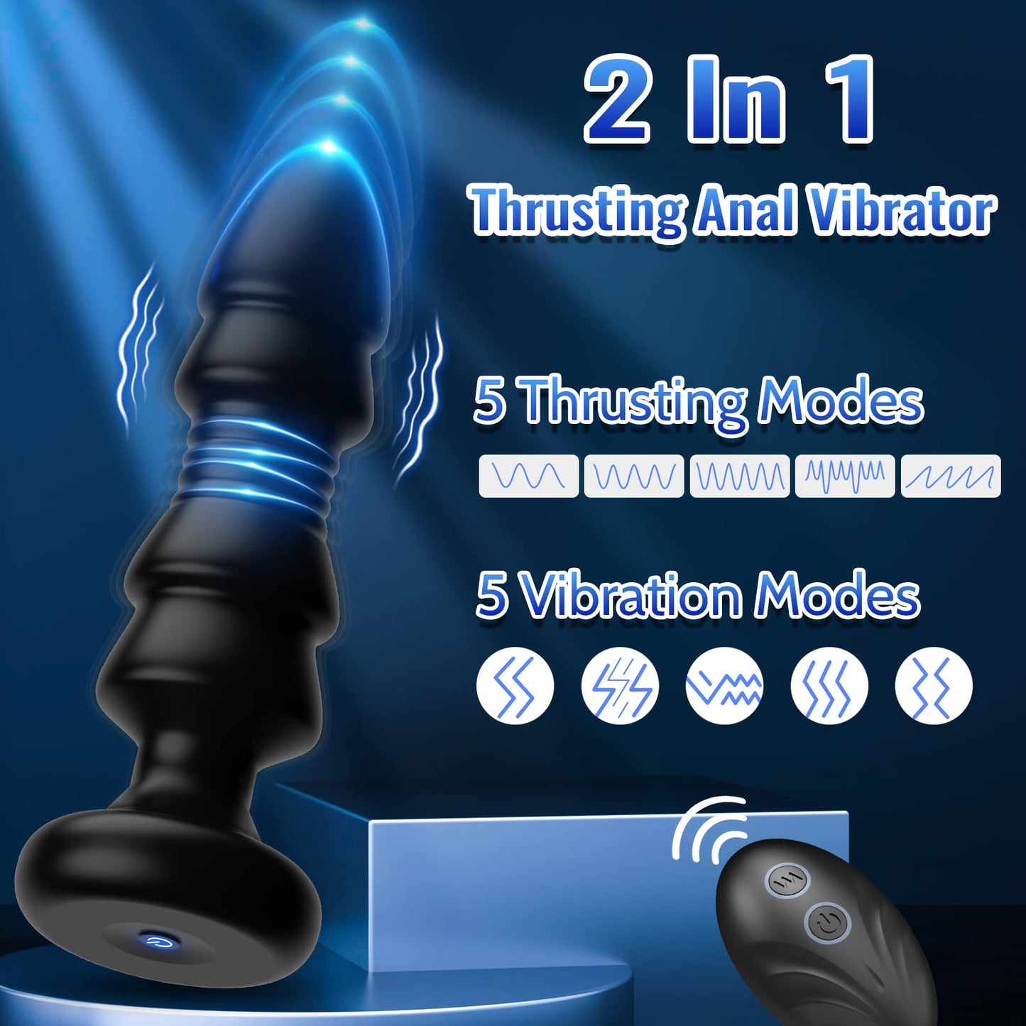 Anal Toys Sex Toy Remote Control Vibrating Butt Plug G Spot Vibrator