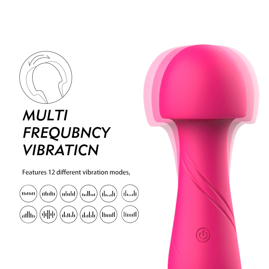 Premium Rechargeable Vibrating Massager - 12 Speeds Waterproof Design for Ultimate Pleasure
