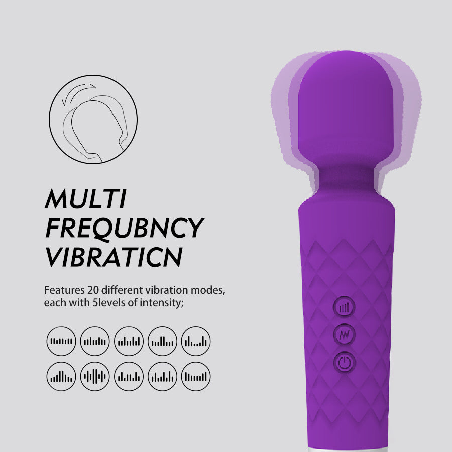 20 Frequencies Vibrator for Women Wand Massager Body Massage Adult Toys