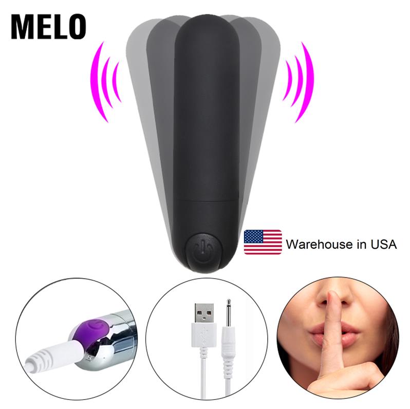 10 Vibration Modes Super Powerful Rechargeable Bullet Vibrator Waterproof Discreet Portable Adult Sex Toy Bullet
