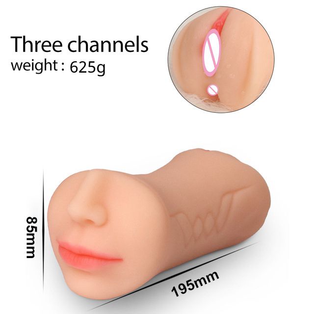 3 in 1 Anal Butt Mouth Real Vagina Pockets Pussy for Men Sex Male Toys Sex Adult Sexy Toys Male Masturbators Male Masturbation