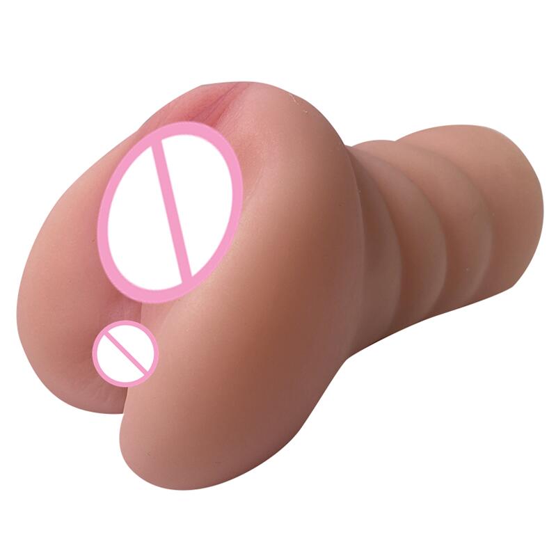 2 in 1 Male Masturbator Pocket Pussy with Realistic Textured Vagina and Tight Anus Stroker Anal Play Pleasure Sex Toys for Men