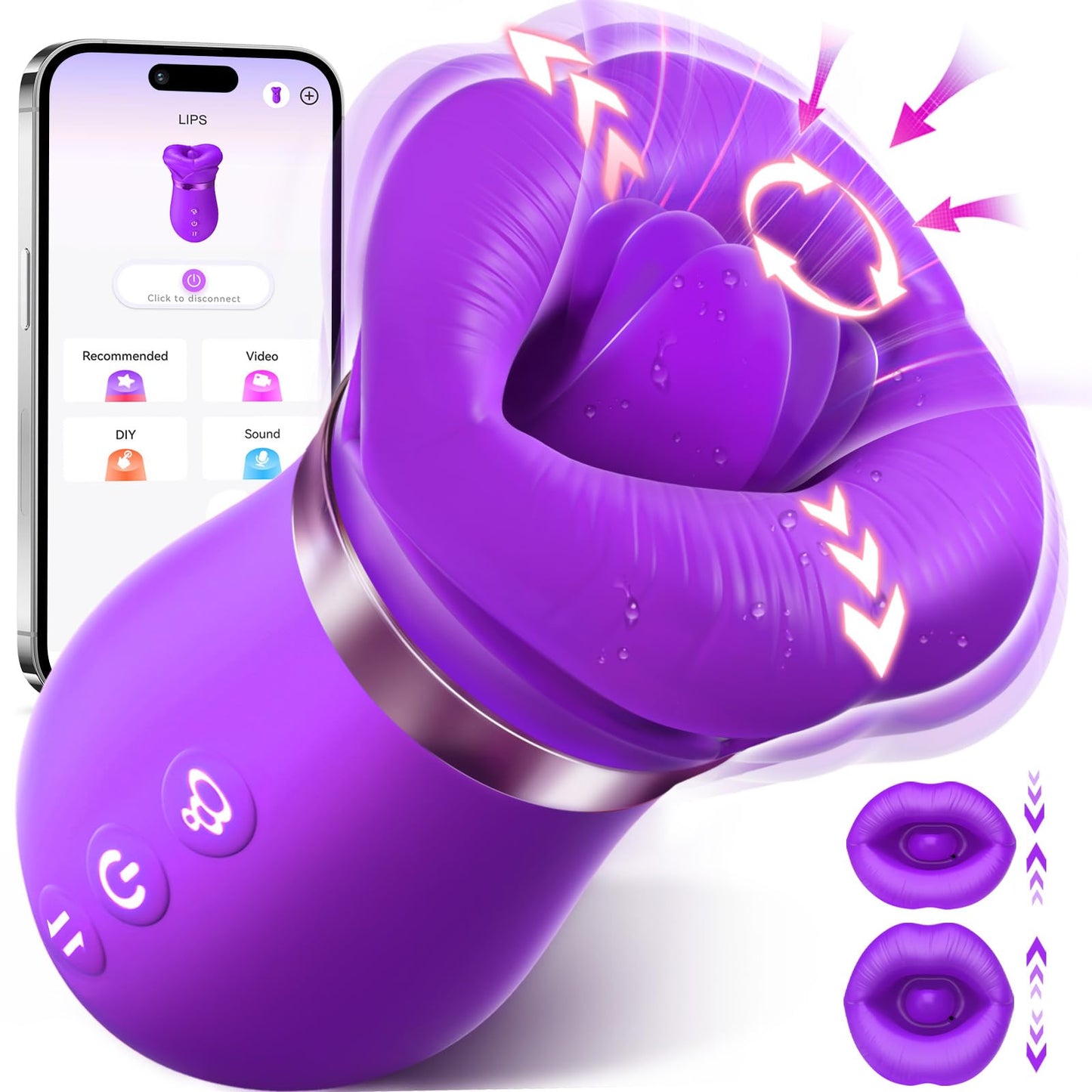5 IN1 Mouth Sucking Vibrator Rose Sex Toy for Women Couple Adult Toys