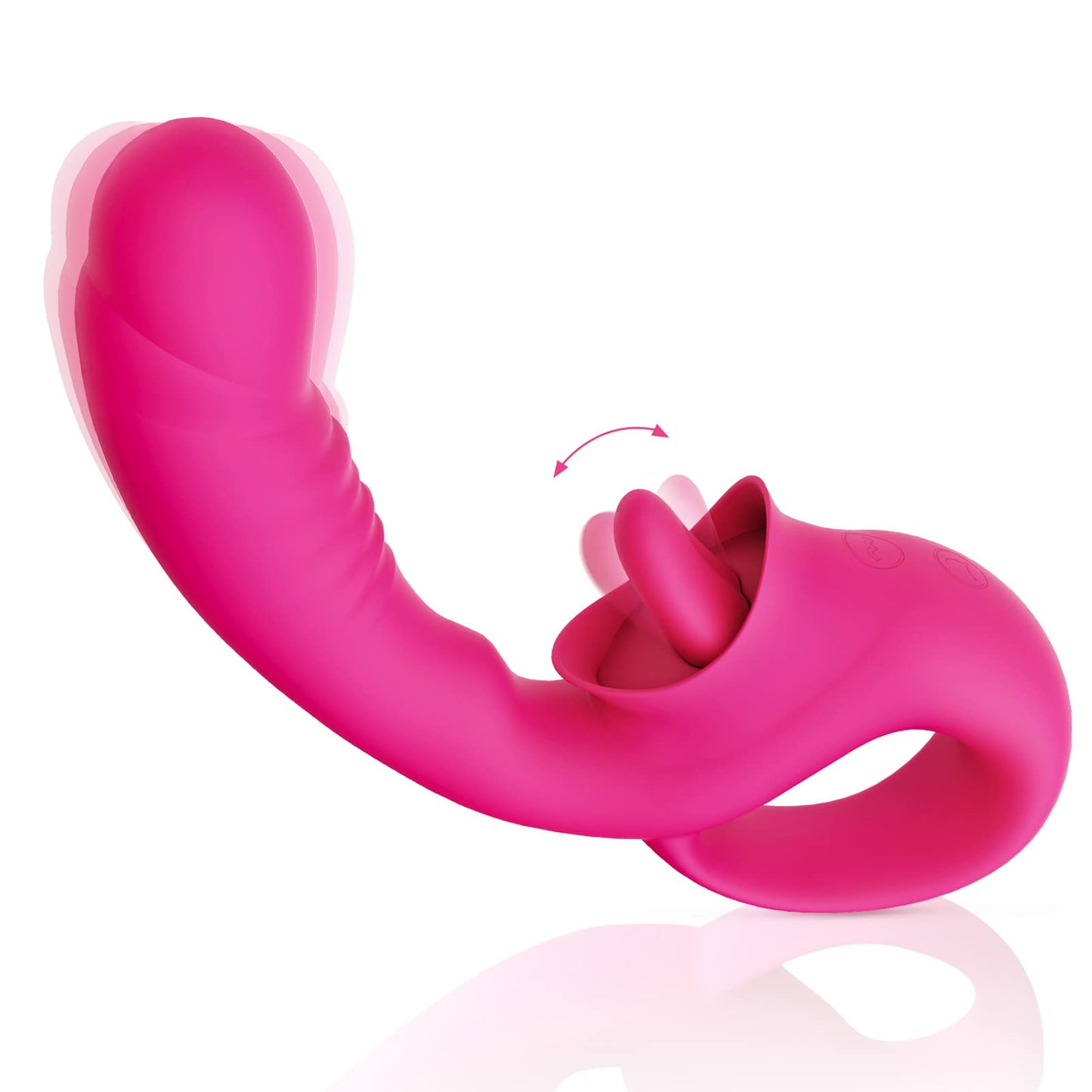 Realistic Dildo Clitoralis Stimulator for Women with 10 Licking & Vibrating Modes