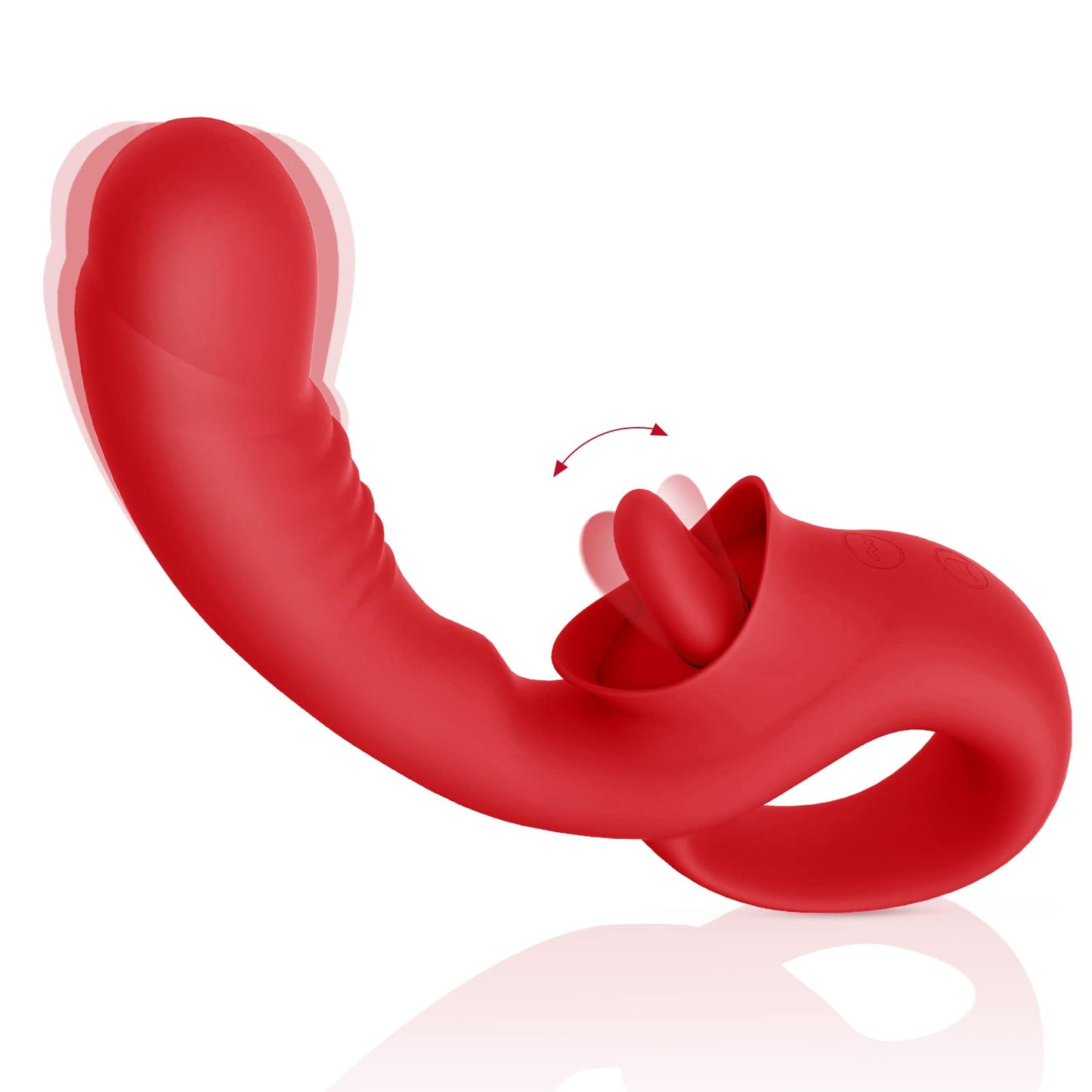 Realistic Dildo Clitoralis Stimulator for Women with 10 Licking & Vibrating Modes