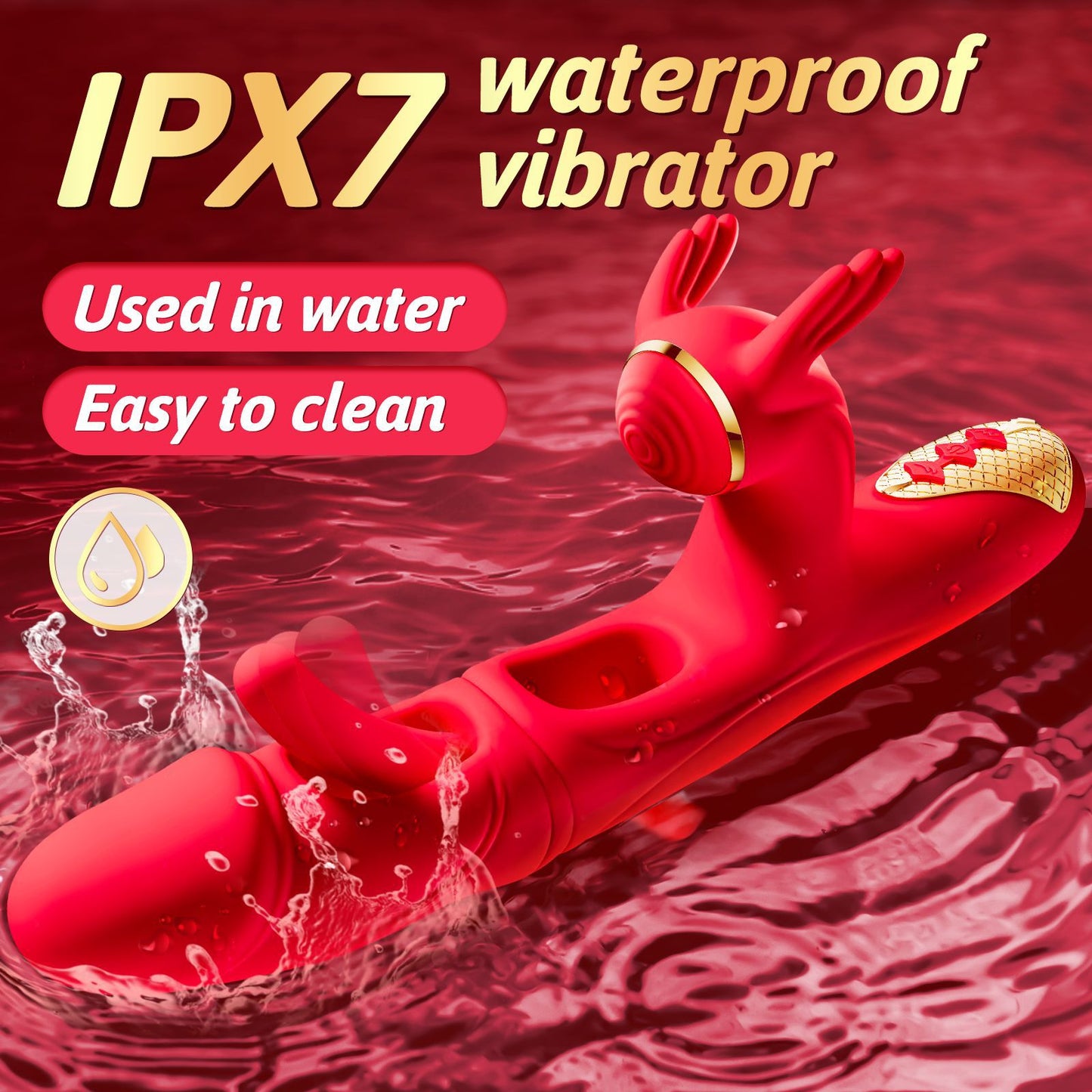 4IN1 Female Sex Toys G Spot Vibrator with 10 Vibrating 10 Tapping & 7 Flapping