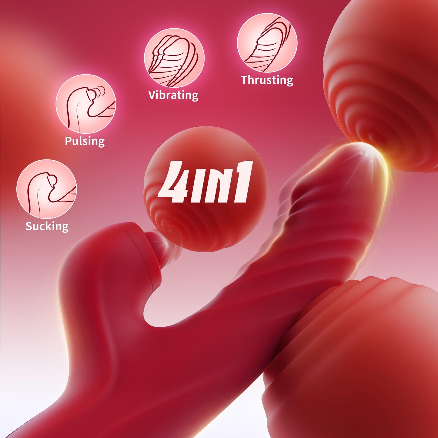 Vibrator Thrusting Dildo Rabbit Vibrators Adult Sex Toy for Women and Couple