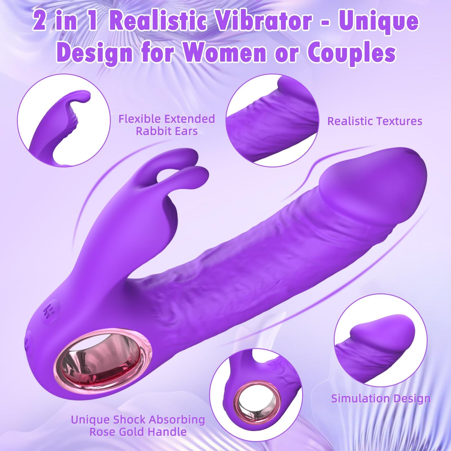 Rabbit Vibrator G Spot Vibrators Sex Toy for Women Nipple Anal Clitoral Toys