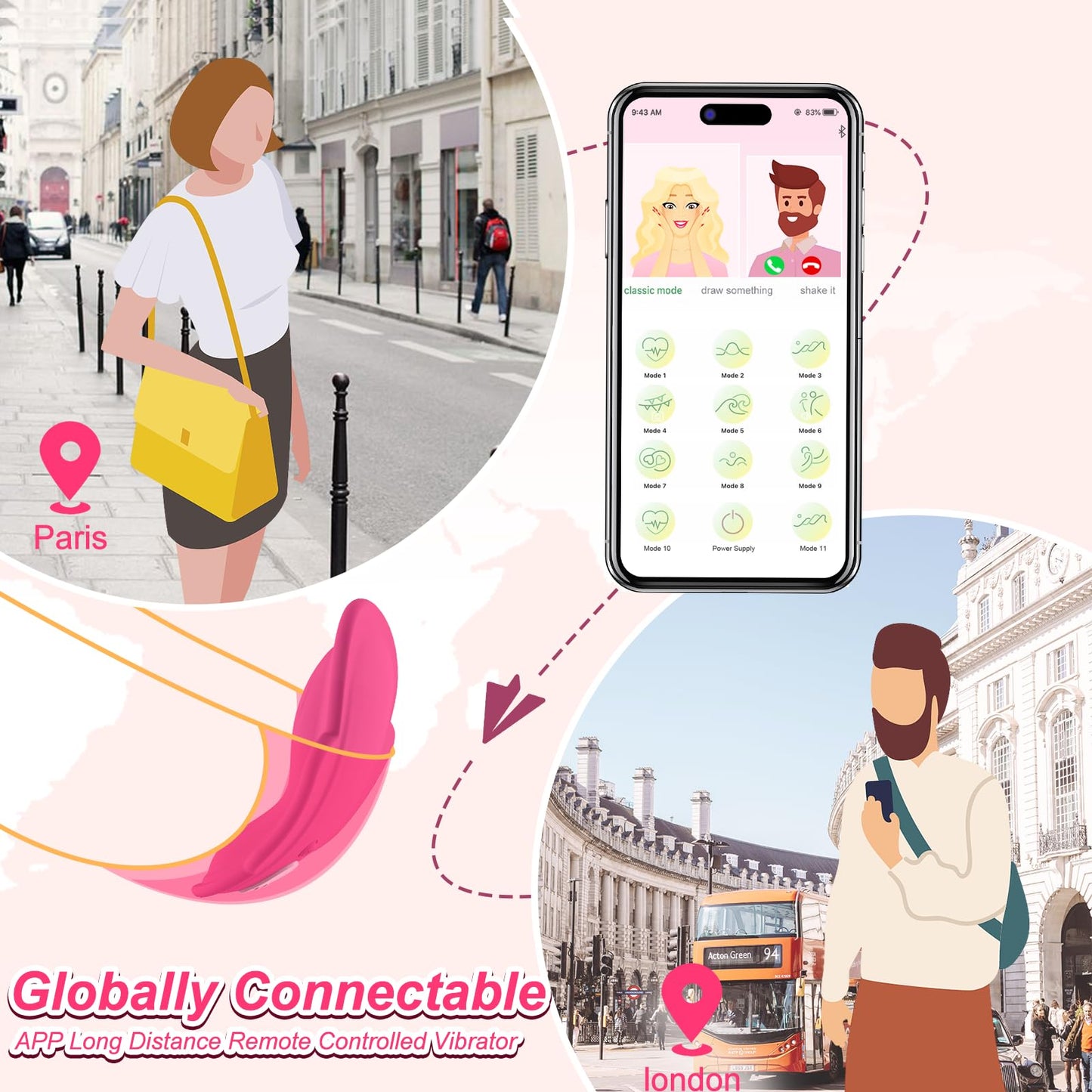 Wearable Panty APP Remote Control Vibrators Adult Sex Toys for Women or Couples