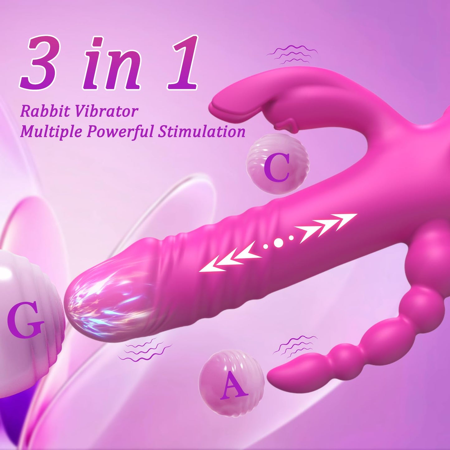 G Spot Anal Rabbit Vibrators Adult Sex Toys for Women
