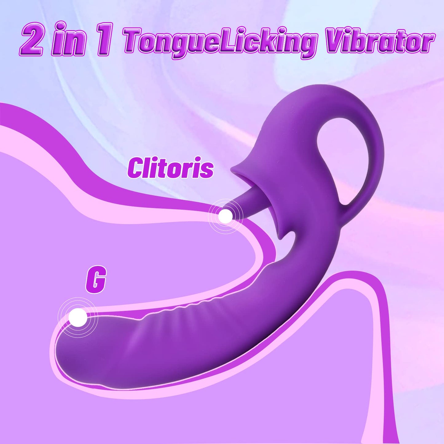 Realistic Dildo Clitoralis Stimulator for Women with 10 Licking & Vibrating Modes