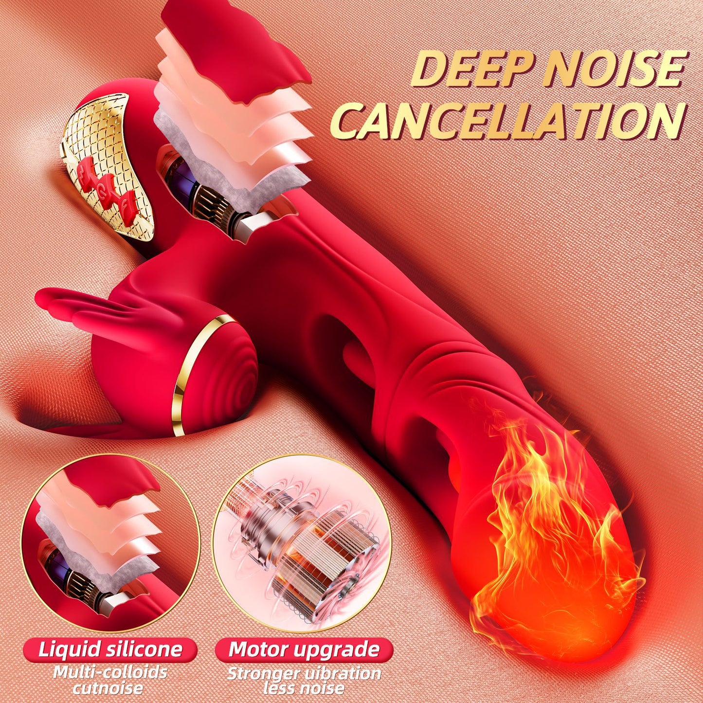 4IN1 Female Sex Toys G Spot Vibrator with 10 Vibrating 10 Tapping & 7 Flapping