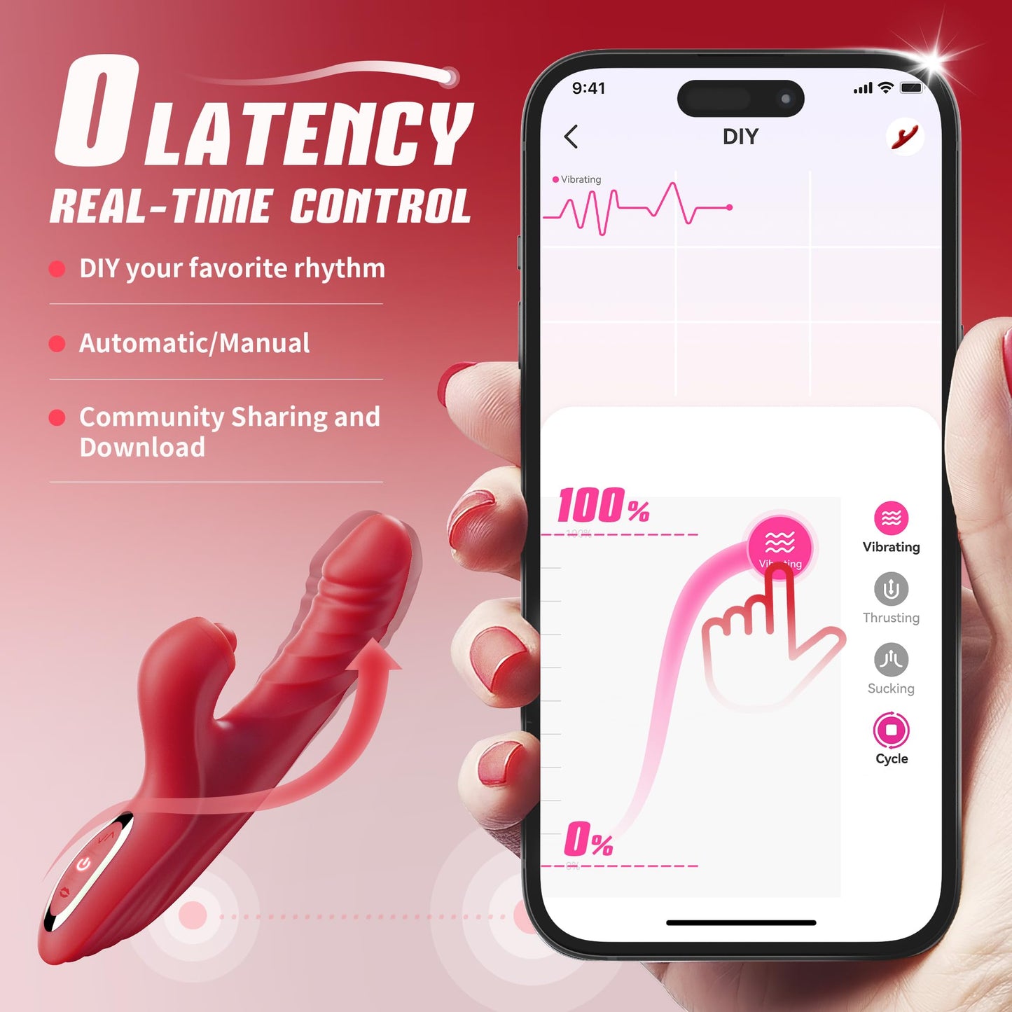 Vibrator Thrusting Dildo Rabbit Vibrators Adult Sex Toy for Women and Couple