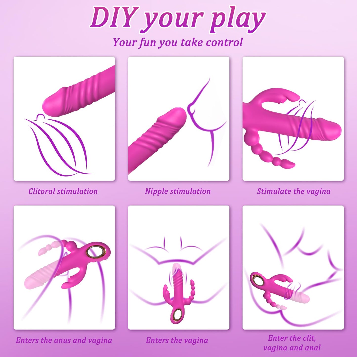 G Spot Anal Rabbit Vibrators Adult Sex Toys for Women