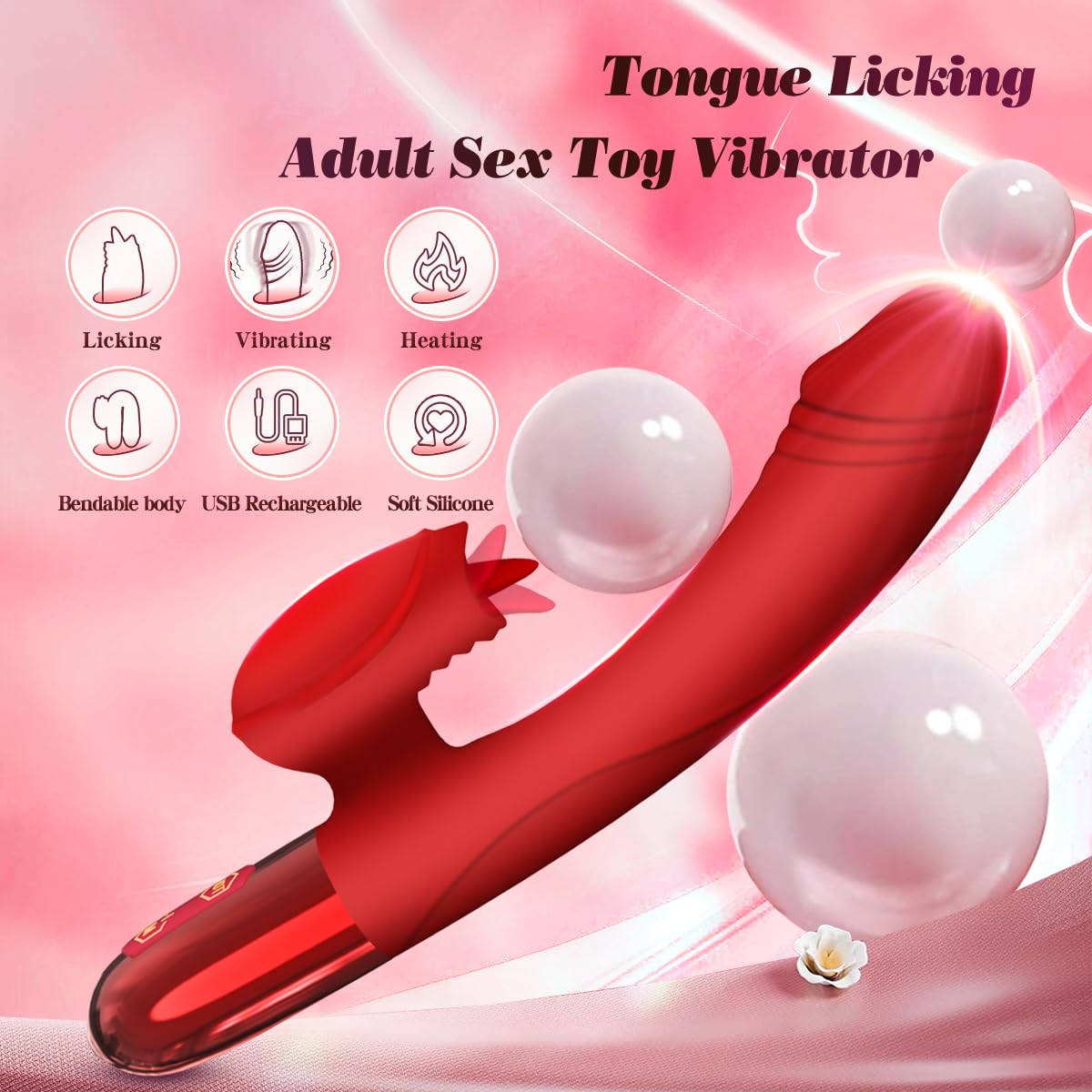 Adult Sex Toys for Women Realistic Dildo Vibrators with 10 Licking G Spot Clitoral Stimulation