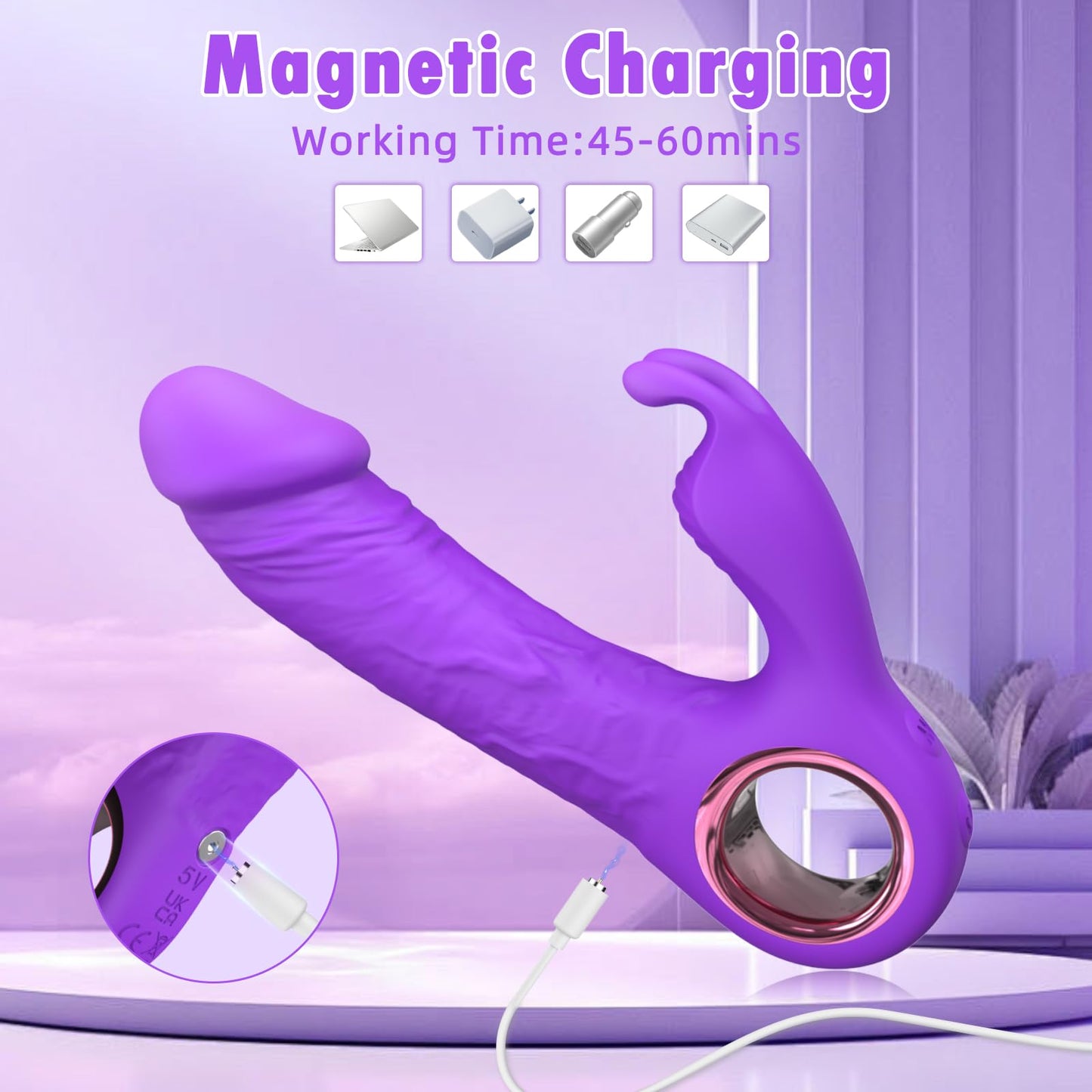 Rabbit Vibrator G Spot Vibrators Sex Toy for Women Nipple Anal Clitoral Toys