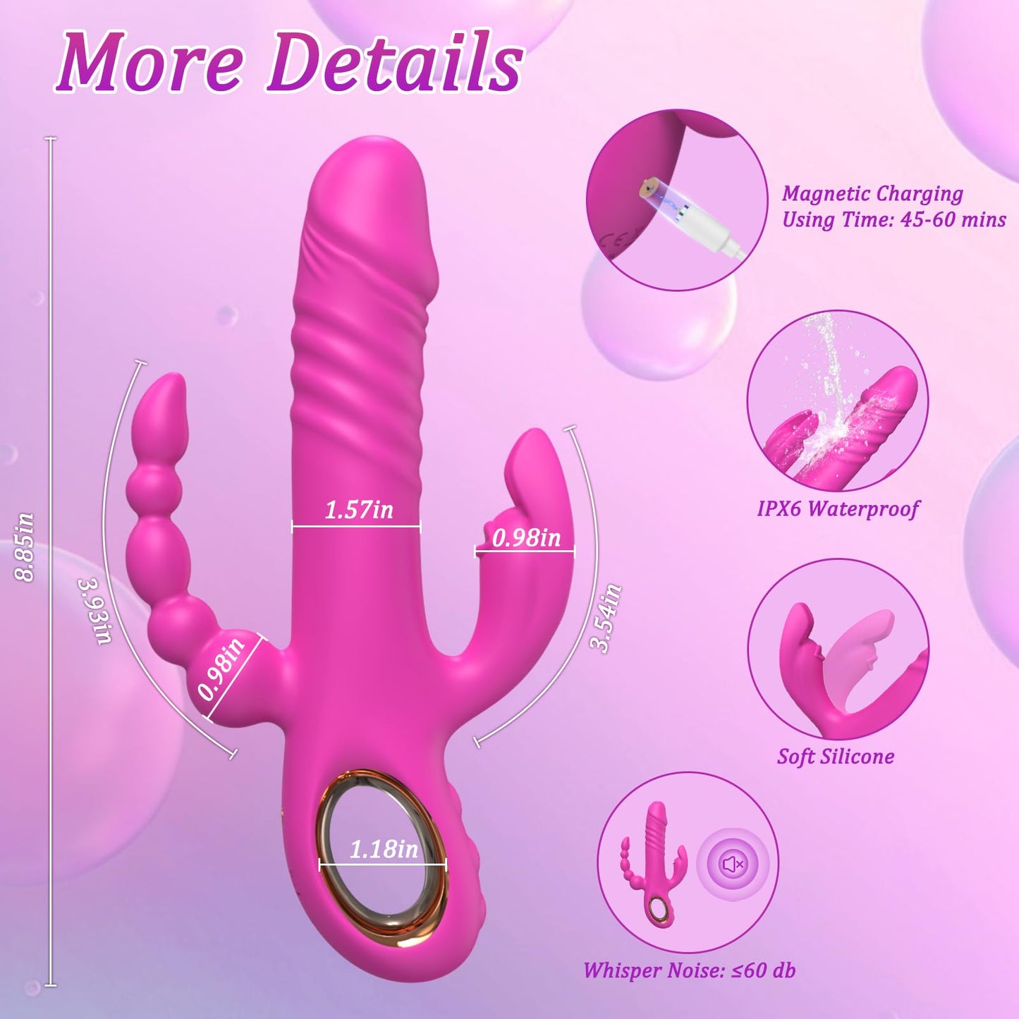 G Spot Anal Rabbit Vibrators Adult Sex Toys for Women