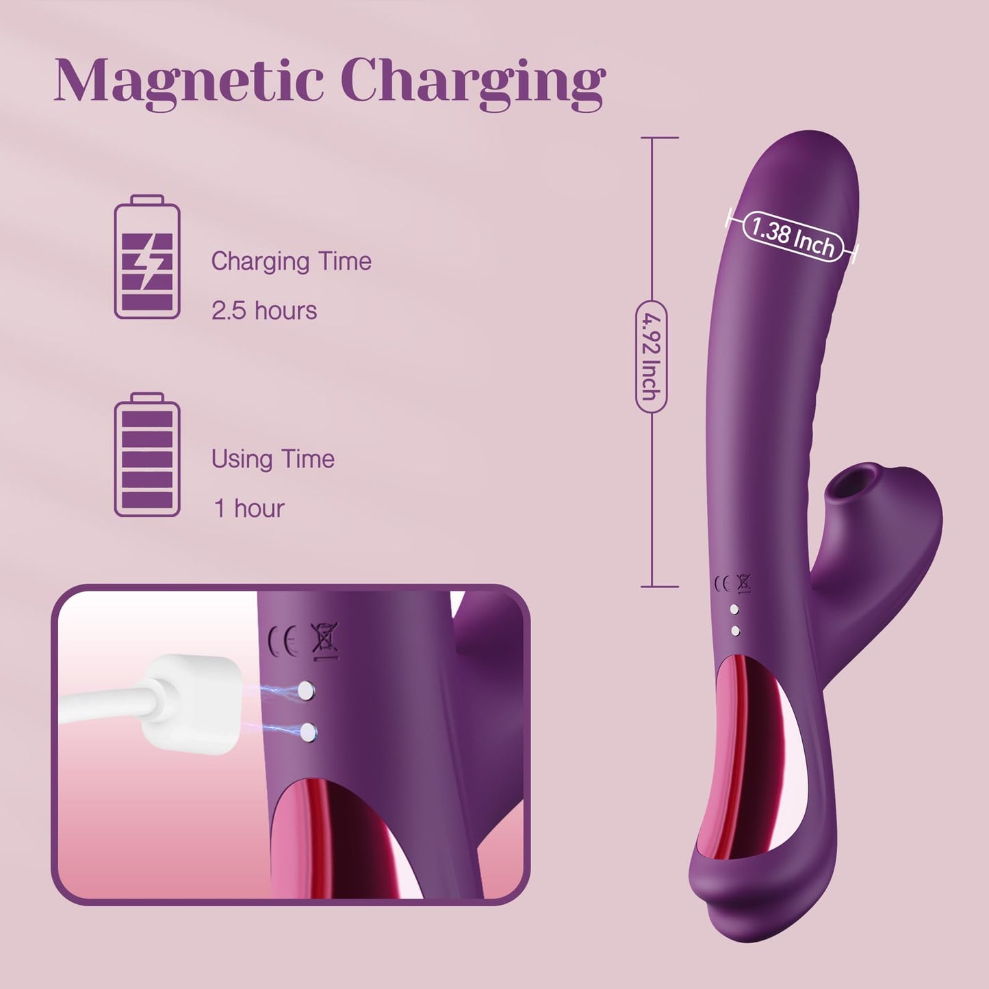 Rabbit Sucking Vibrator for Clitoral G Spot Stimulation Adult Sex Toys for Women Couple