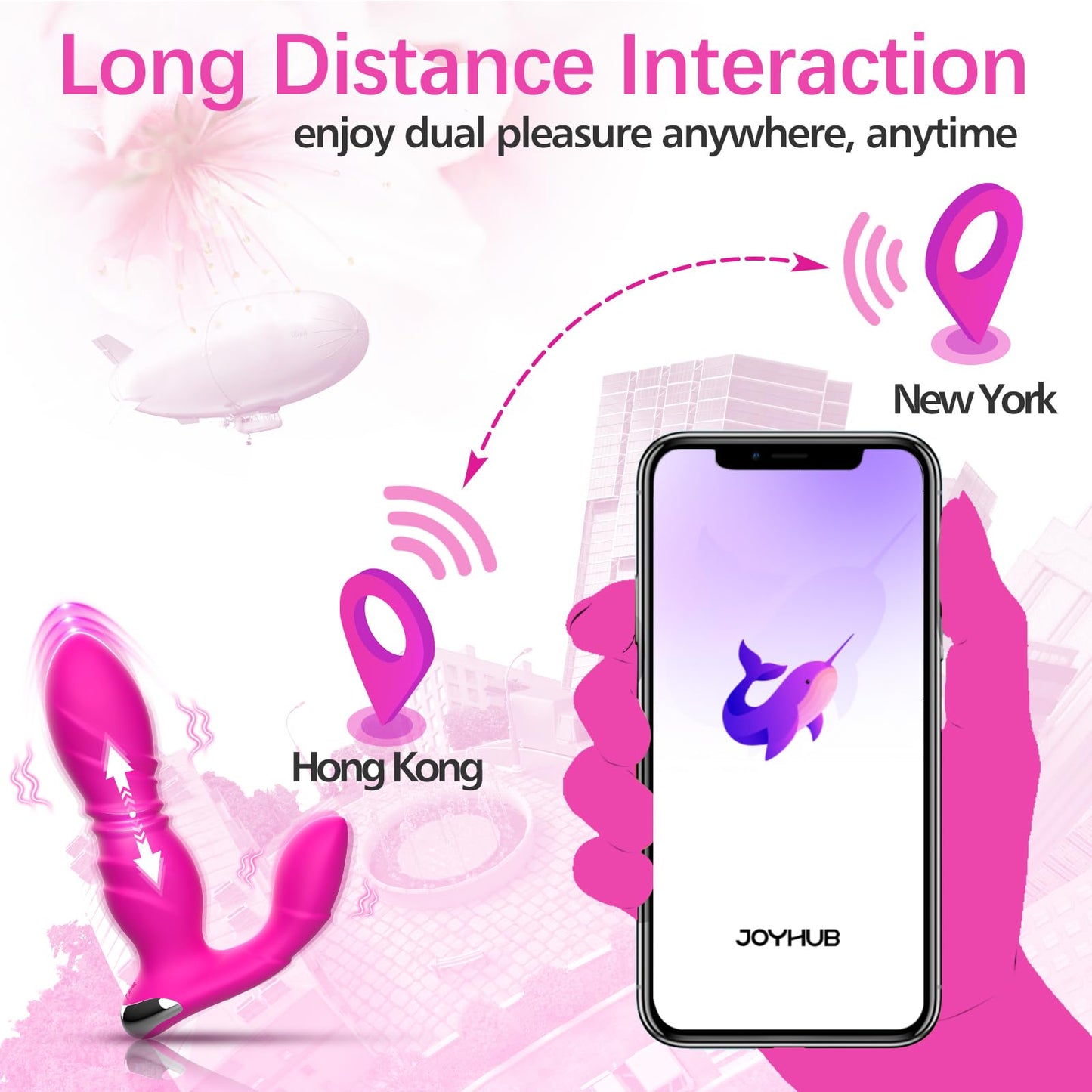 Wearable Thrusting Dildo with App＆Remote Control Vibrators with 9 Powerful Double-Ended Dildos & Clitoral Vibrations
