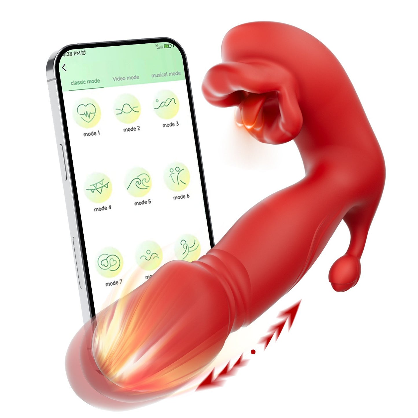 OEM Silicone APP Thrusting Dildo Vibrator Sex Toys for Woman Clitoral G-Spot Stimulation Wearable Tongue Licking Rechargeable