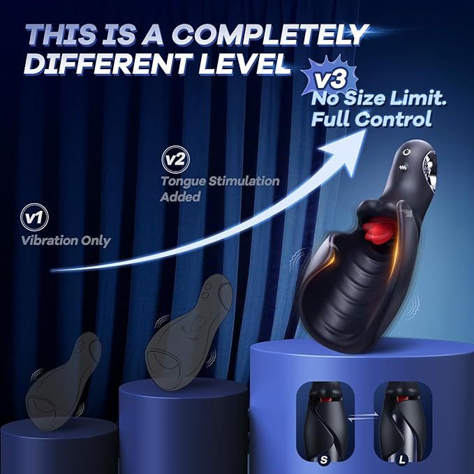 Glans Penile Training Device APP Control Male Masturbator Sex Toys for Men Adult with Vibration and Tongue Lickingl Stimulation