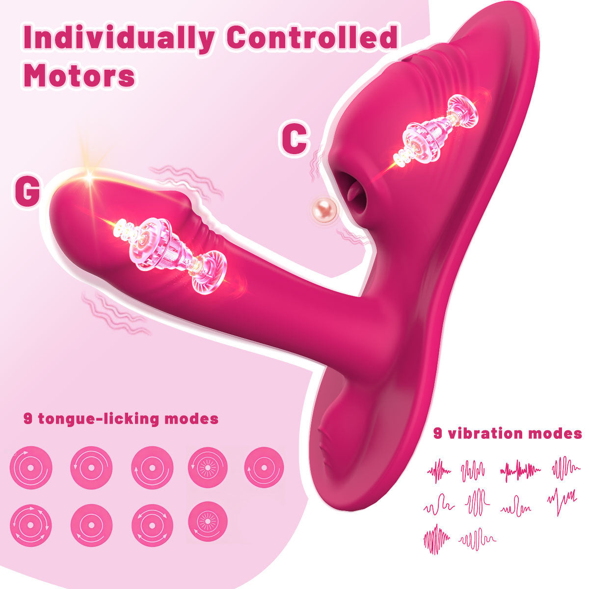 APP G Spot Female Ride-on Dildo Vibrator Sex Toys for Women Sex Toys with 10 Vibration Licking Silicone Clitoral Vibrators Anal Plug Adult