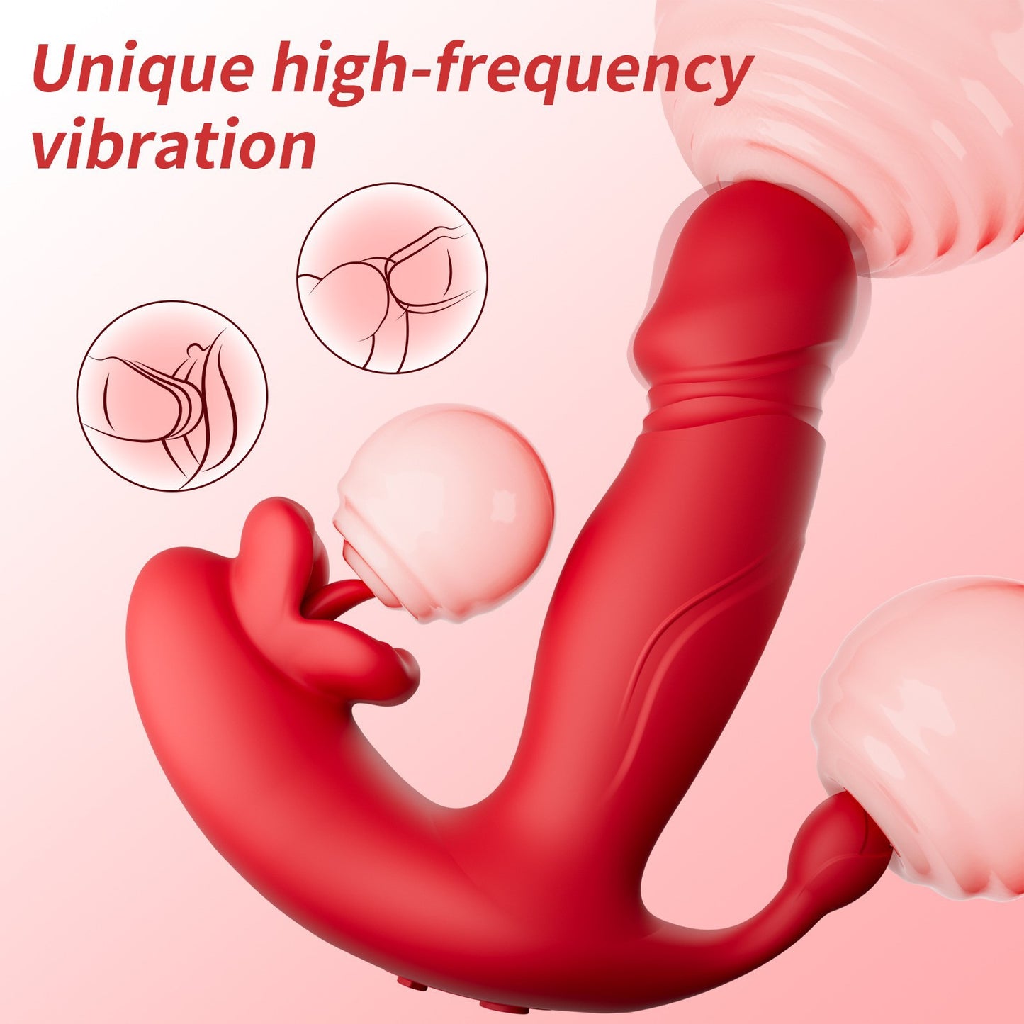 OEM Silicone APP Thrusting Dildo Vibrator Sex Toys for Woman Clitoral G-Spot Stimulation Wearable Tongue Licking Rechargeable