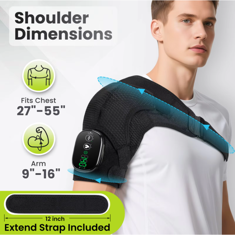 MELO Fitease MASSAGE APPARATUS OEM Heating Shoulder Massager Timed Control Arm Massage Belt Best Massaging Product Pain Relief