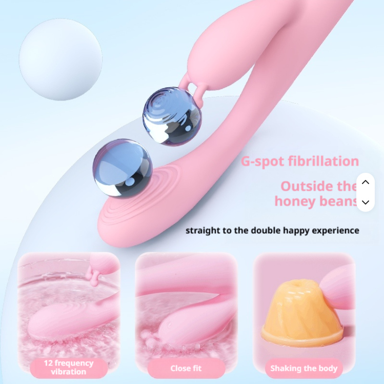 3IN1 Handheld G Spot Climax Rabbit Vibrator Sex Toys for Women Adult Sex Toys with 12 Vibration and Heating Clitoral Stimulator