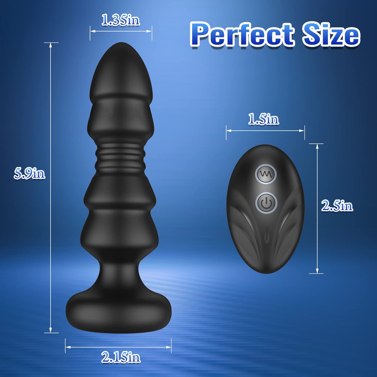 Anal Toys Sex Toy Remote Control Vibrating Butt Plug G Spot Vibrator