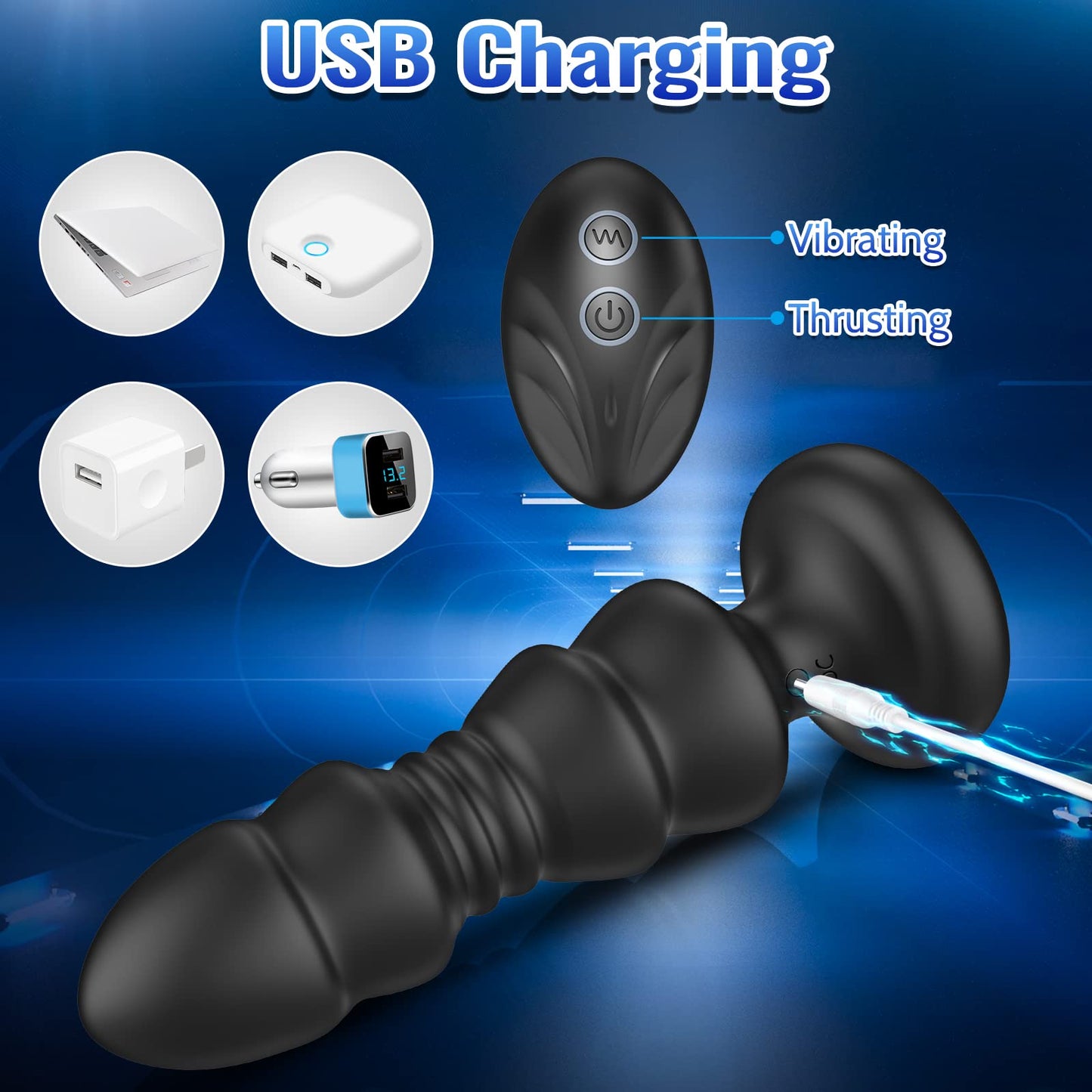 Anal Toys Sex Toy Remote Control Vibrating Butt Plug G Spot Vibrator