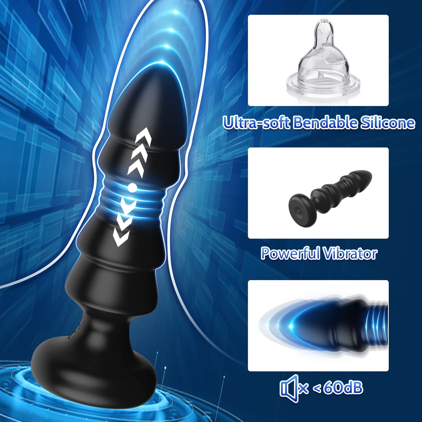 Anal Toys Sex Toy Remote Control Vibrating Butt Plug G Spot Vibrator