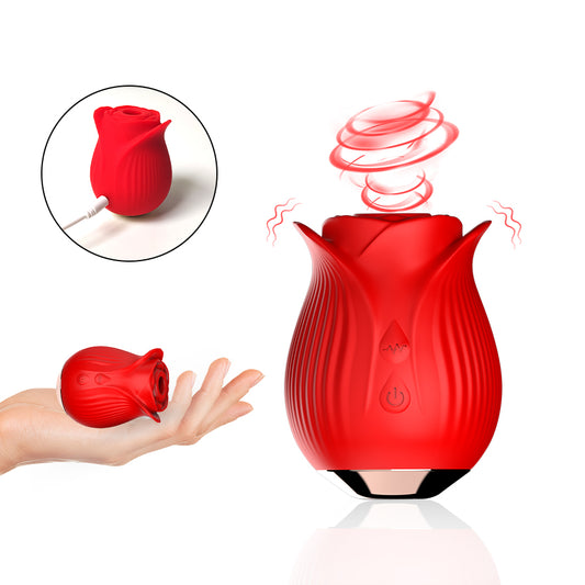 Rose Vibrator Sex Toys for Woman Dildos for Women Clit Sucker Tongue Licking Masturbators