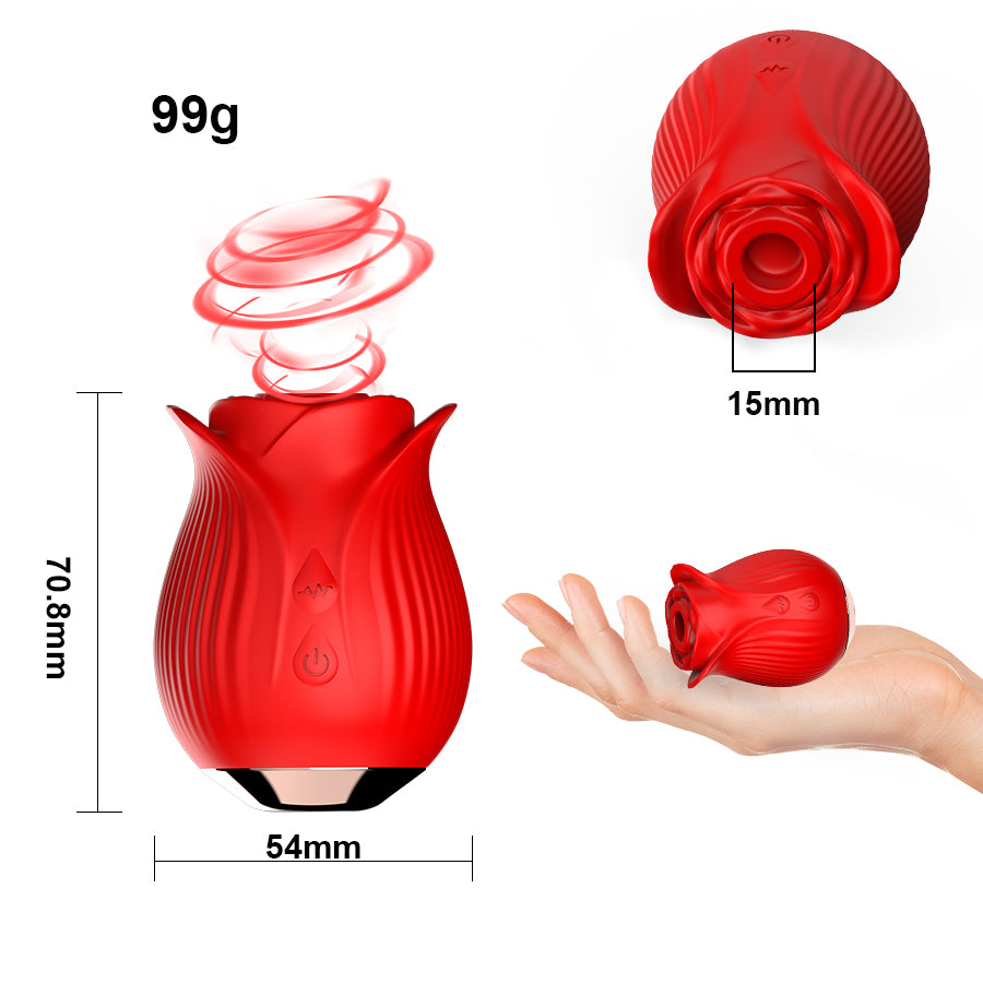 Rose Vibrator Sex Toys for Woman Dildos for Women Clit Sucker Tongue Licking Masturbators