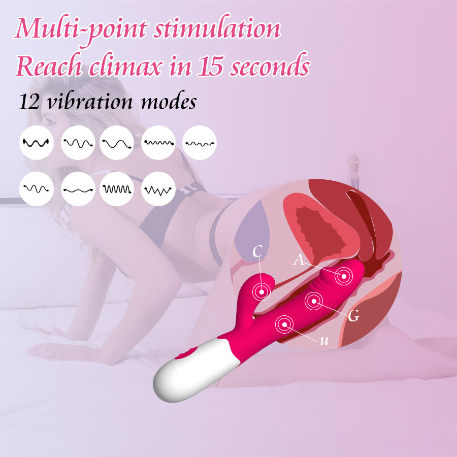 Rabbit Vibrator Sex Toys for Women Vagina Wand Massager G Spot Vibrating Dildo Vibrator Adult Sex Clitoris Stimulator