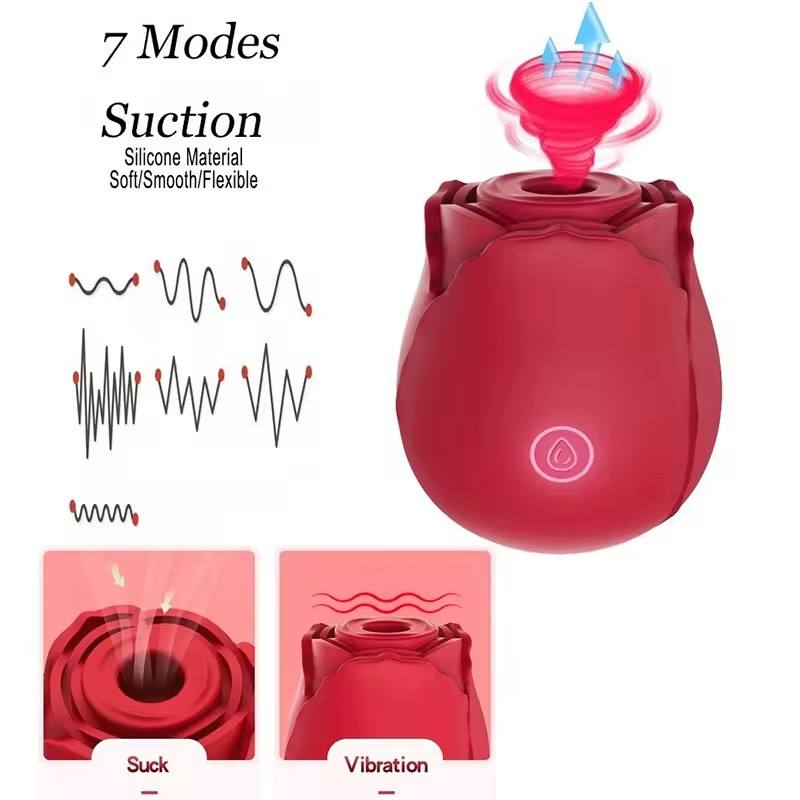 Rose Sucking Vibrator for Women Toys Vibration Sucking Dildo Rose Sucking Vibrator Sex Toy for Women Couple