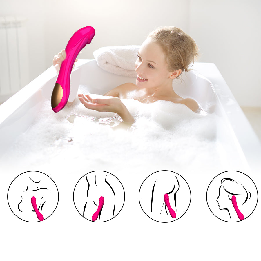 USB Recharge 12 Speed Massage Vibrator Dildo for Female Women Sex Toys