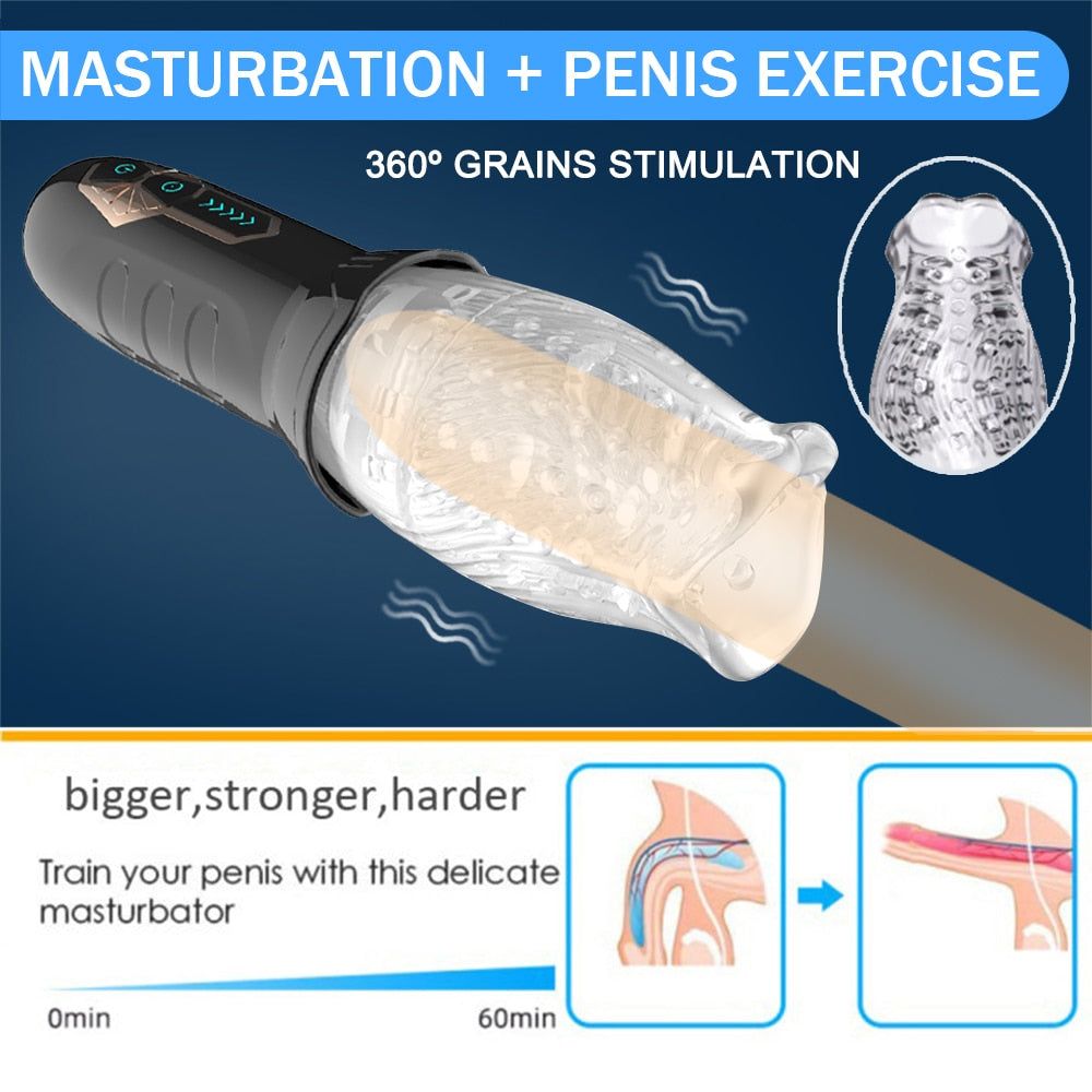 Automatic Electric Male Masturbators Cup Rotating Penis Stimulation Pocket Pussy Cup Adult Sex Toy for Male