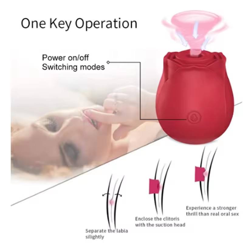 Rose Sucking Vibrator for Women Toys Vibration Sucking Dildo Rose Sucking Vibrator Sex Toy for Women Couple
