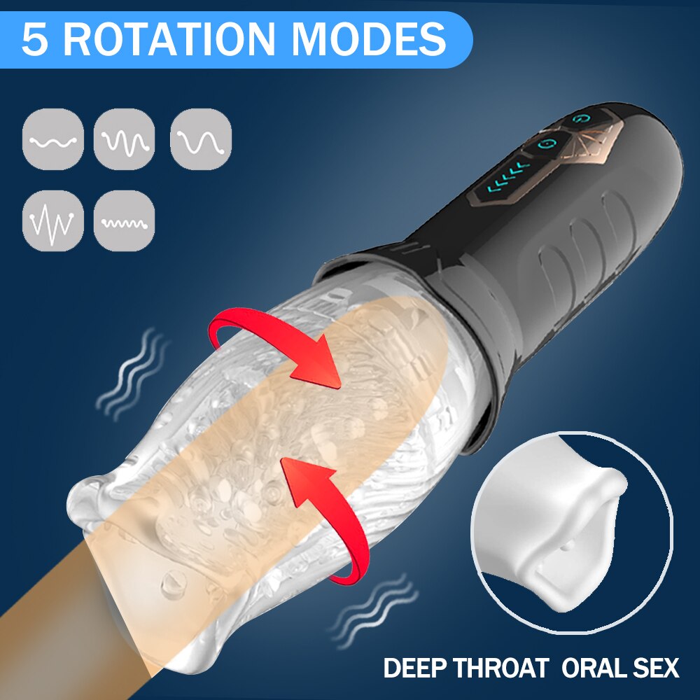 Automatic Electric Male Masturbators Cup Rotating Penis Stimulation Pocket Pussy Cup Adult Sex Toy for Male