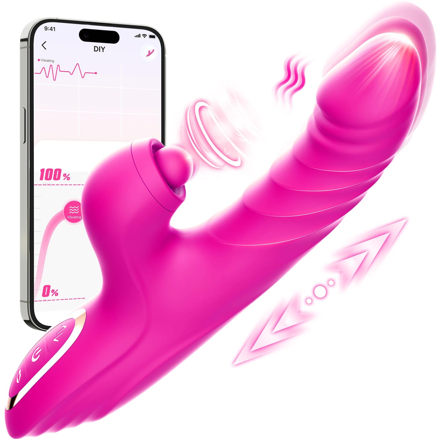 Vibrator Thrusting Dildo Rabbit Vibrators Adult Sex Toy for Women and Couple